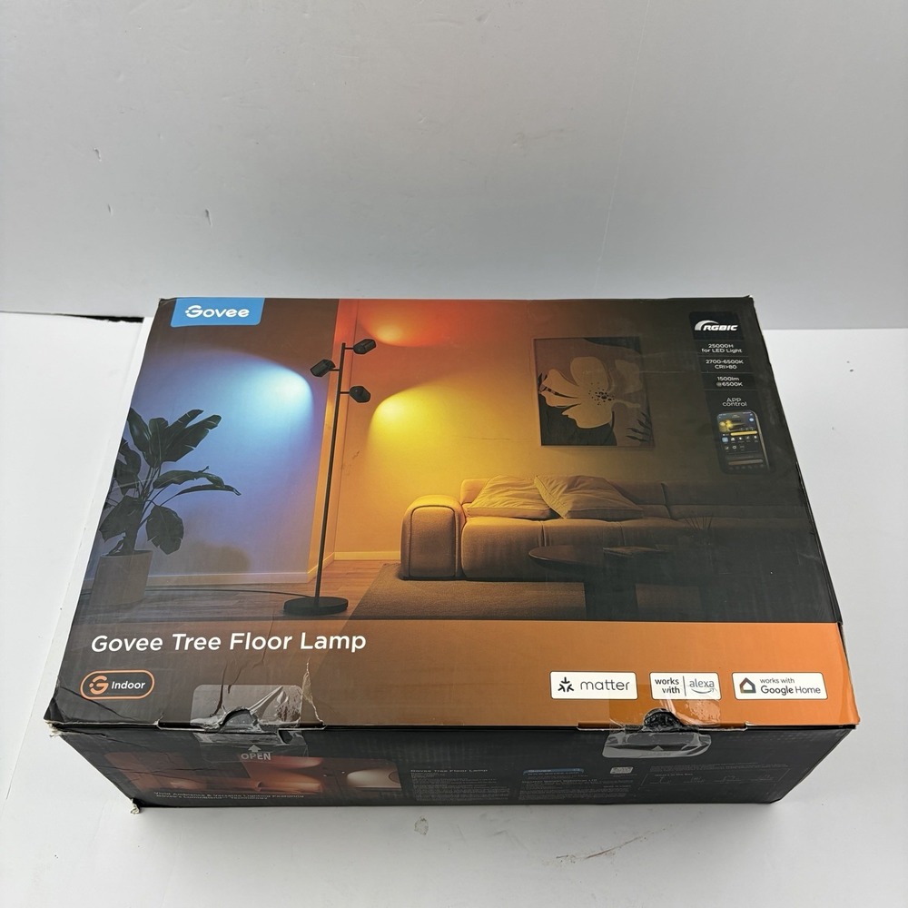 Govee Tree Floor Lamp, 3 Rotatable Lights with LuminBlend Technology H60B2